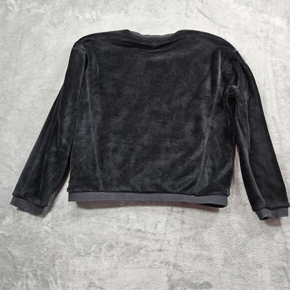 Athleta Top Girls Large Black Feelin Great 2.0 Plush Velour Sweatshirt - Picture 7 of 9